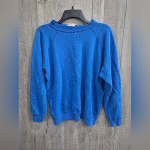 Vintage Hanes Made in USA Sweatshirt (Size Large) Blue